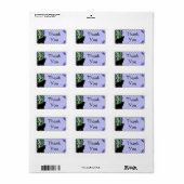 Wildflowers and かわいらし Cat Thank You Stickers - La ラベル (フルシート)