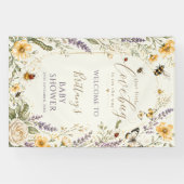 Wildflowers and Bugs ベビーシャワーのご歓迎 横断幕 (横)