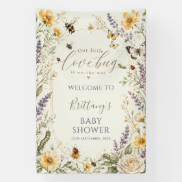 Wildflowers and Bugs ベビーシャワーのご歓迎 横断幕