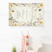 Wildflowers and Bugs ベビーシャワーのご歓迎 横断幕 (インサイチュ)