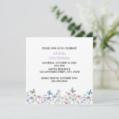 Wildflowers and Butterflies Birthday  招待状 (スタンド正面)