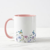 Wildflowers and Butterflies Border  マグカップ (左)