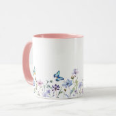 Wildflowers and Butterflies Border  マグカップ (正面左)