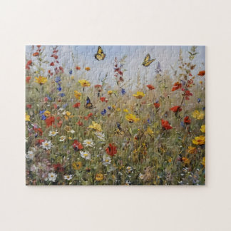 Wildflowers and Butterflies Jigsaw Puzzle ジグソーパズル