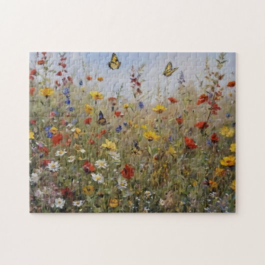 Wildflowers and Butterflies Jigsaw Puzzle ジグソーパズル (横)