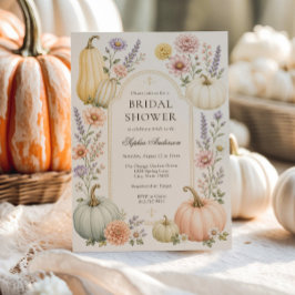 Wildflowers and Pumpkins Autumn ブライダルシャワー 招待状