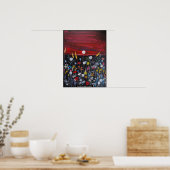 Wildflowers at Sunset Painting by Alfred Fox ポスター (キッチン)