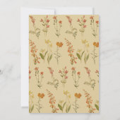 Wildflowers Baby in Bloom シャワーフローラルアーチ 招待状 (裏面)