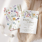 Wildflowers Baby in Bloom ベビーシャワー招待状 招待状