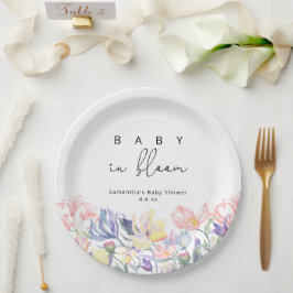 Wildflowers - Baby in bloom ベビーシャワー ペーパープレート