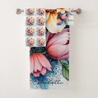 Wildflowers Beautiful Trendy Luxury Collection バスタオルセット