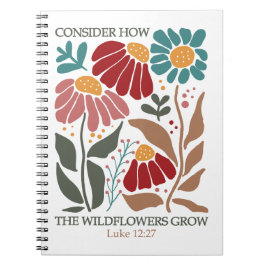Wildflowers Bible Verse ノートブック