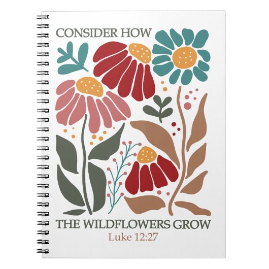 Wildflowers Bible Verse  ノートブック (正面)