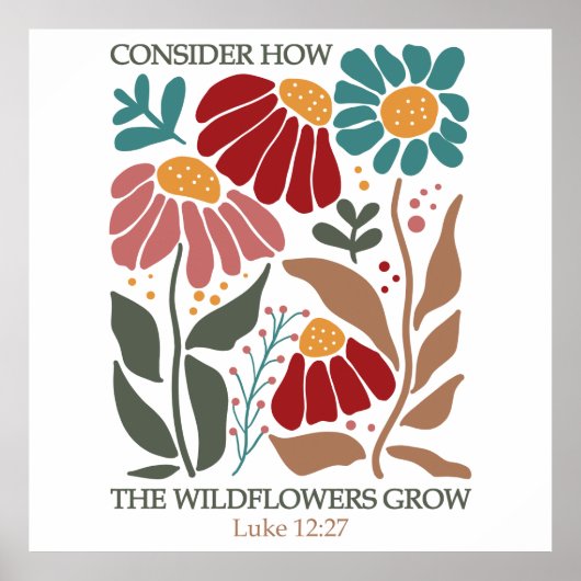 Wildflowers Bible Verse  ポスター (正面)