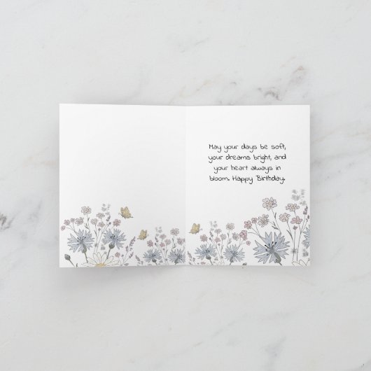 Wildflowers Birthday カード (内部)