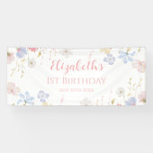 WILDFLOWERS Birthday party Backdrop banner 横断幕 (横)