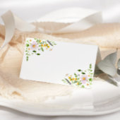 Wildflowers blank wedding place cards