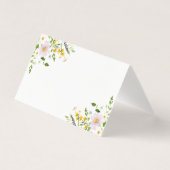 Wildflowers blank wedding place cards (正面)