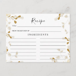 Wildflowers,Boho結婚フローラレシピカード ポストカード