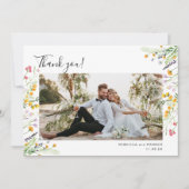 Wildflowers boho'結婚s Thank you photo サンキューカード (正面)