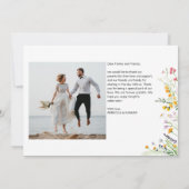 Wildflowers boho'結婚s Thank you photo サンキューカード (裏面)