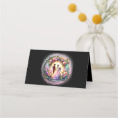 Wildflowers Botanical Wedding Seat Chart プレイスカード (裏面)