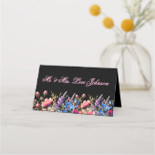 Wildflowers Botanical Wedding Seat Chart プレイスカード (正面)
