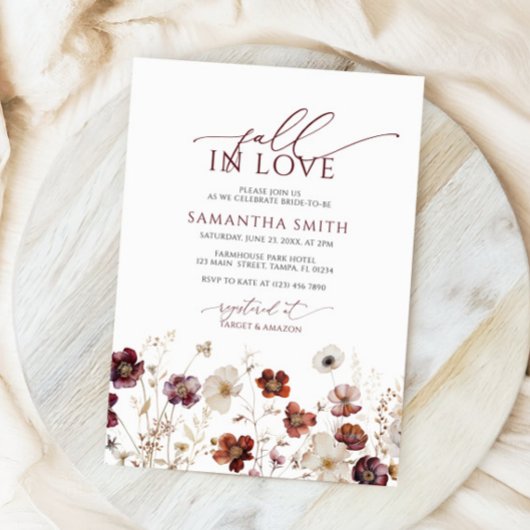 Wildflowers Bridal Shower ウェディングシャワー 招待状