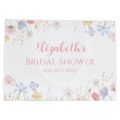 WILDFLOWERS Bridal Shower Floral spring ラージペーパーバッグ (裏面)
