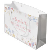 WILDFLOWERS Bridal Shower Floral spring ラージペーパーバッグ (裏面アングル)