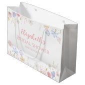 WILDFLOWERS Bridal Shower Floral spring ラージペーパーバッグ (正面アングル)