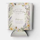 Wildflowers Bugs Watercolor ベビーシャワー 缶クーラー (正面)