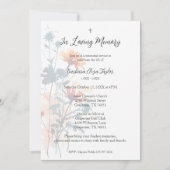 Wildflowers Bunch Minimal In Loving Memory Photo 招待状 (正面)