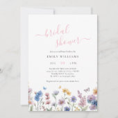Wildflowers Butterflies Garden Bridal Shower 招待状 (正面)