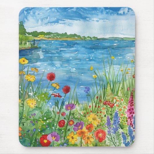 Wildflowers by a Lake マウスパッド (正面)