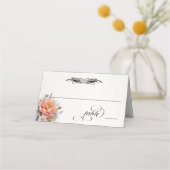 Wildflowers & Calligraphy - Cream プレイスカード (正面)