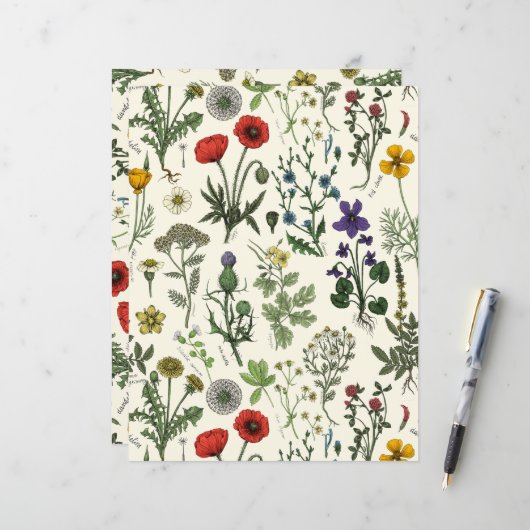 Wildflowers collage (正面/裏面インサイチュ)