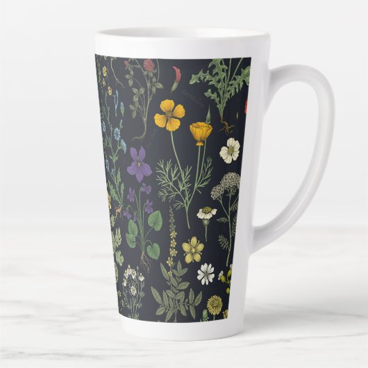 Wildflowers collage カフェラテマグ (右)