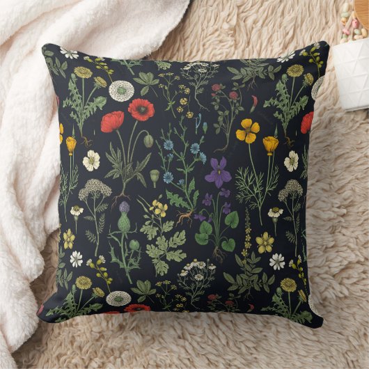 Wildflowers collage クッション (ブランケット)