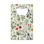 Wildflowers collage クレジットカード栓抜き (裏面)