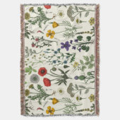 Wildflowers collage スローブランケット (正面縦)