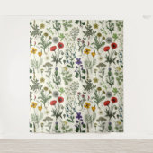 Wildflowers collage タペストリー (正面)