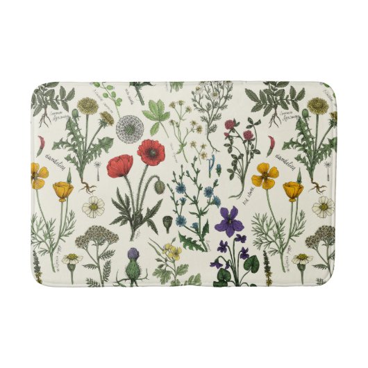 Wildflowers collage バスマット (正面)