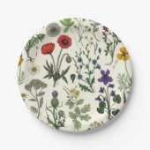 Wildflowers collage ペーパープレート (正面)