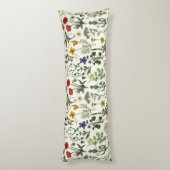 Wildflowers collage ボディピロー (裏面 (縦))