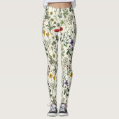 Wildflowers collage レギンス (正面)