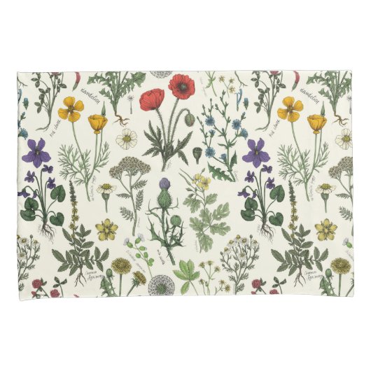 Wildflowers collage 枕カバー (正面右)