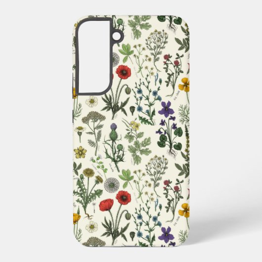 Wildflowers collage samsung galaxyケース (裏面)