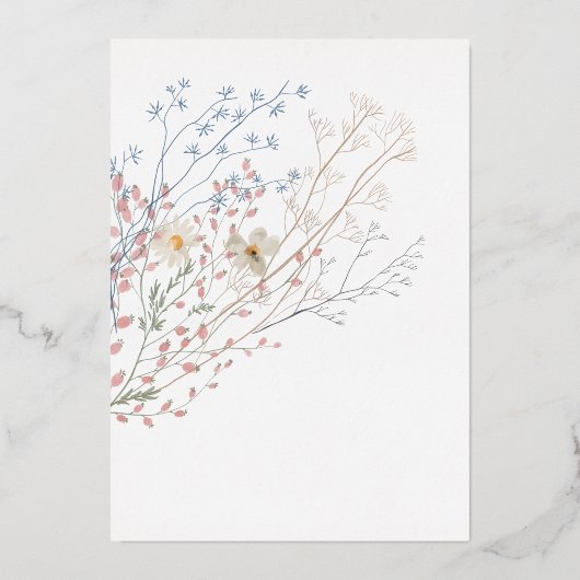 wildflowers | Confirmation Invitation 箔招待状 (裏面)