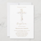 wildflowers cross | Baptism Invitation 招待状 (正面)
